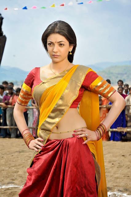 kajal agarwal in half saree hot images